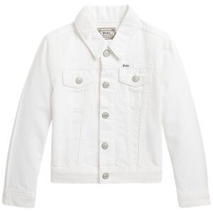 Polo Ralph Lauren O Trucker Cropped Denim Jacket in White Size M